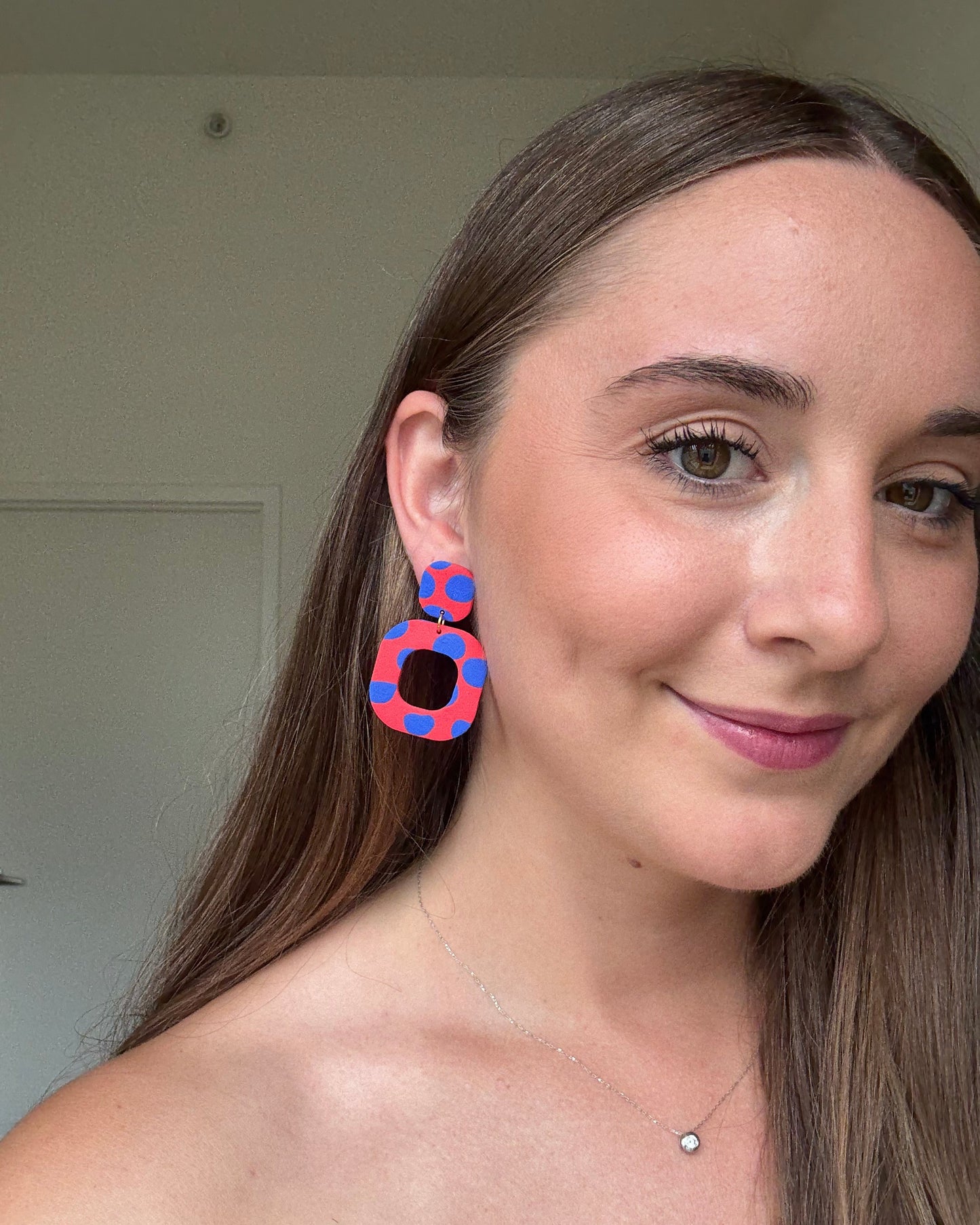 ELVA RED & BLUE POLKA DOT