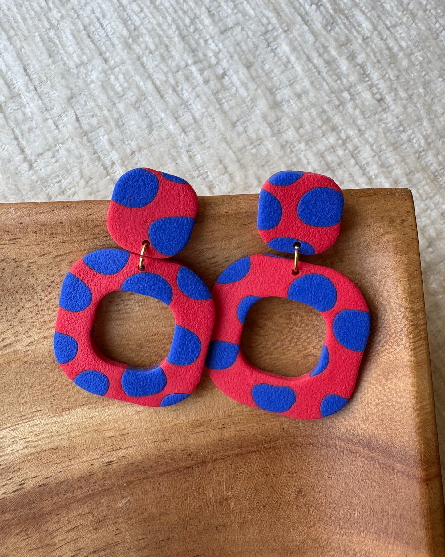ELVA RED & BLUE POLKA DOT