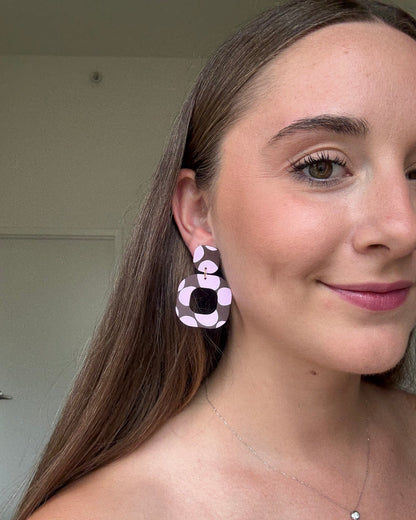 ELVA CHOCOLATE & PASTEL PINK POLKA DOT